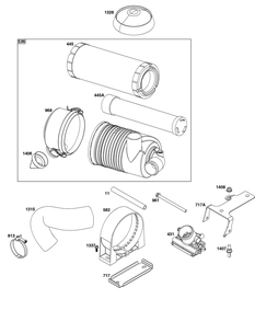 Air Cleaner Group Diagram and Parts List for 543777-3224-J1 400000 - 699999 Briggs and Stratton Engine